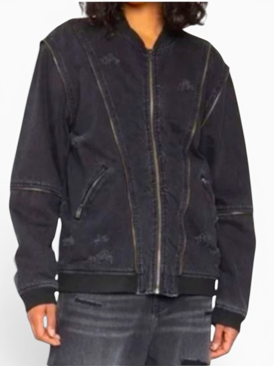 Free People Jackets & Blazers - 🆕 FREE PEOPLE Sandrine Rose Black Oversized Zip Bomber Jacket NWT